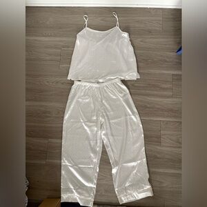 Flora Nikrooz Silver Satin Pajama Set